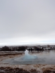 Geyser erupting, Iceland