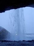 View from behind Seljalandsfoss, Iceland