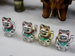 Waving cat ornaments, Reykjavik, Iceland
