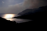 Forest fire smoke, Ardnamurchan, Highland by Dave Banks