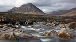 Buachaille Etive Mor and Cauldron Falls, Highland by Dave Banks