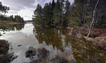 Outflow at Loch Gamnha, Highland by Dave Banks