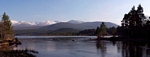 Loch Morlich and the Cairngorms, Highland by Dave Banks