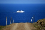 Cruise liner, Unst, Shetland by Dave Banks